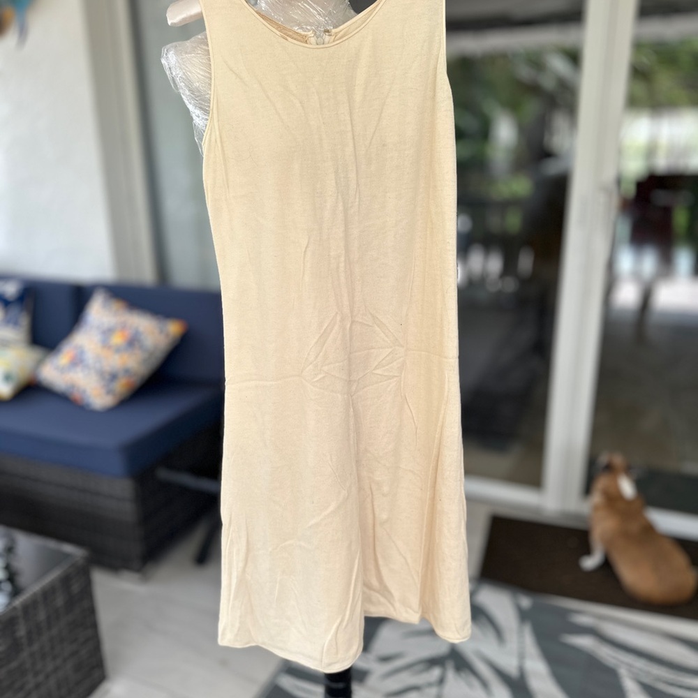Sleeveless two piece Cream Dress